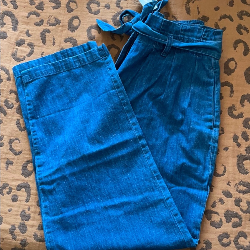 J. Crew Paper bag jeans.